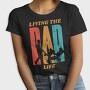 Retro Living The Dad Life Quote, Tricou Femei
