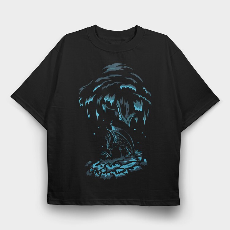 Dark Creature Demon Wings Darkness, Tricou Oversize Barbati (Unisex)