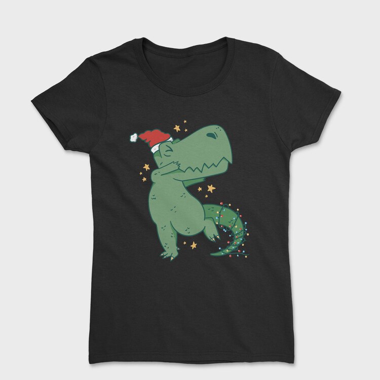 Christmas T Rex Fun Dab, Tricou Femei