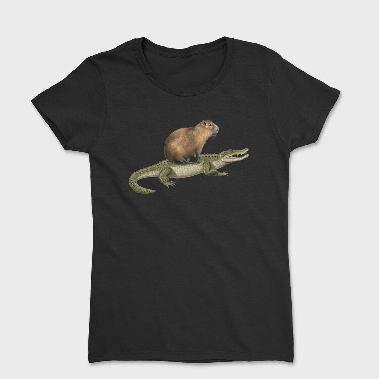Capybara And Crocodile, Tricou Femei