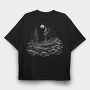Dark Enchanted Mystical Forest, Tricou Oversize Barbati (Unisex)