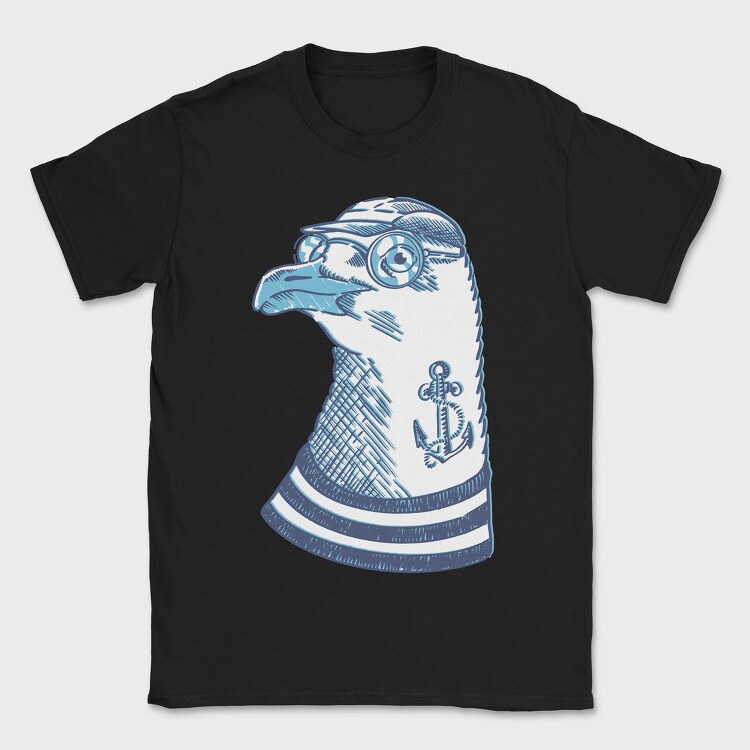 Hipster Seagull, Tricou Barbati (Unisex)