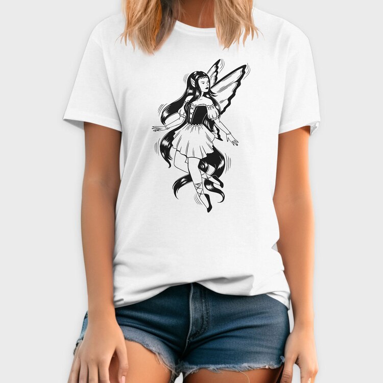 Dark Fairy Creature Hand Drawn, Tricou Barbati (Unisex)