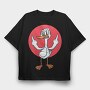 Angry Duck Fuck You, Tricou Oversize Barbati (Unisex)