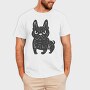 Angry French Bulldog Dog Doodle French Dog, Tricou Barbati (Unisex)