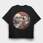 Traditional Japanese Geisha, Tricou Oversize Barbati (Unisex)