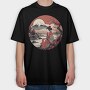 Traditional Japanese Geisha, Tricou Oversize Barbati (Unisex)