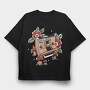 Retro Polaroid Camera Traditional Tattoo, Tricou Oversize Barbati (Unisex)