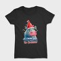 Hippo Watercolor Christmas, Tricou Femei