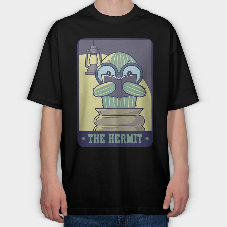 Mysterious Cactus Tarot Cute Cactus 06, Tricou Oversize Barbati (Unisex)