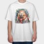 Capybara Christmas Throw Pillow, Tricou Oversize Barbati (Unisex)