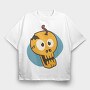 Cartoon Skull, Tricou Oversize Barbati (Unisex)