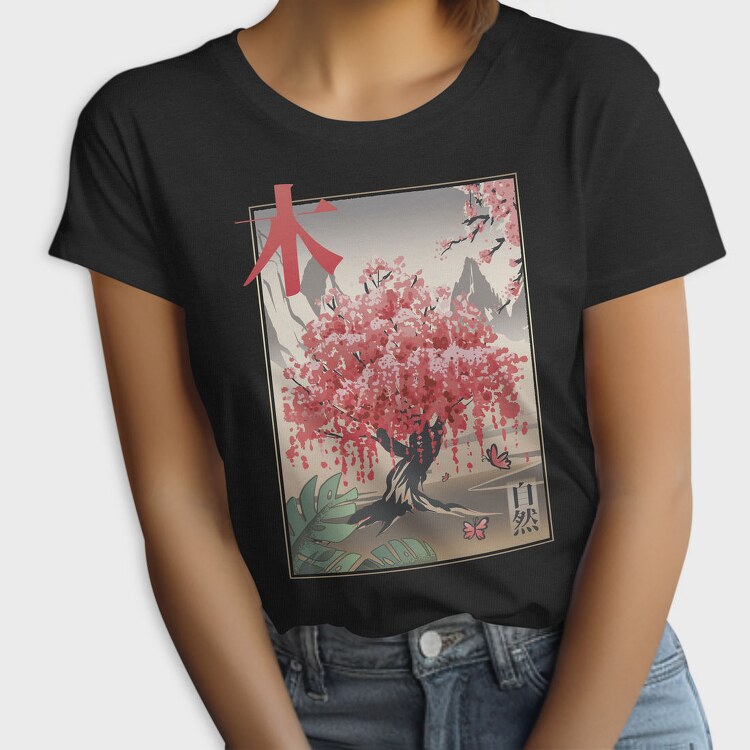 Traditional Japanese Sakura Tree, Tricou Femei