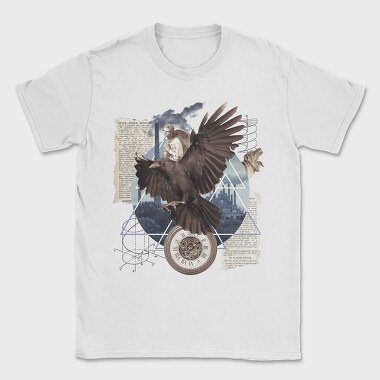 Eagle Bird Flying And Collage Darccollage, Tricou Barbati (Unisex)