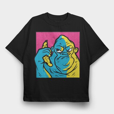 Angry Gorilla Banana, Tricou Oversize Barbati (Unisex)