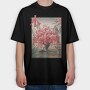 Traditional Japanese Sakura Tree, Tricou Oversize Barbati (Unisex)