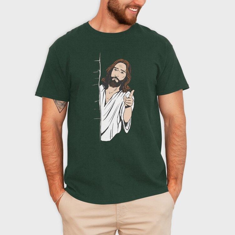 Jesus Judging Religion, Tricou Barbati (Unisex)