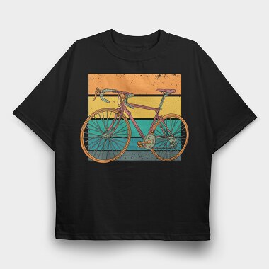Retro Racing Bike, Tricou Oversize Barbati (Unisex)