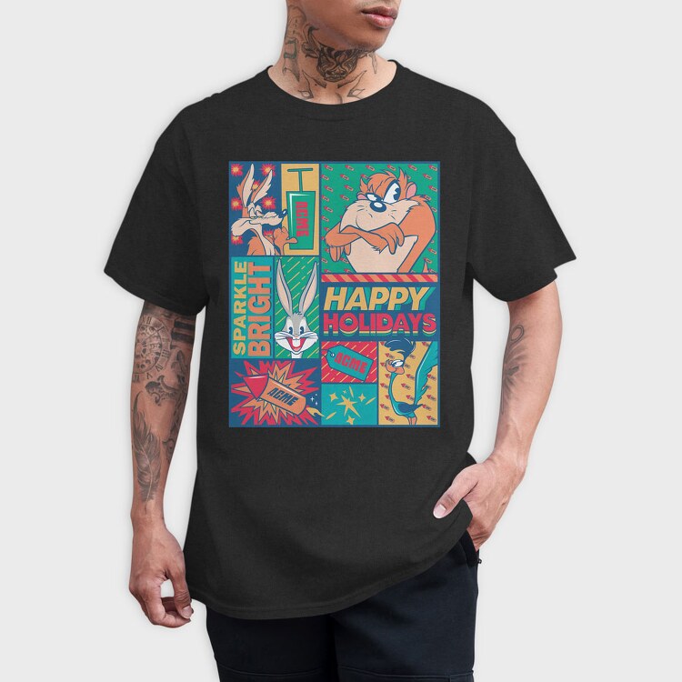Looney Tunes Happy Holidays, Tricou Barbati (Unisex)