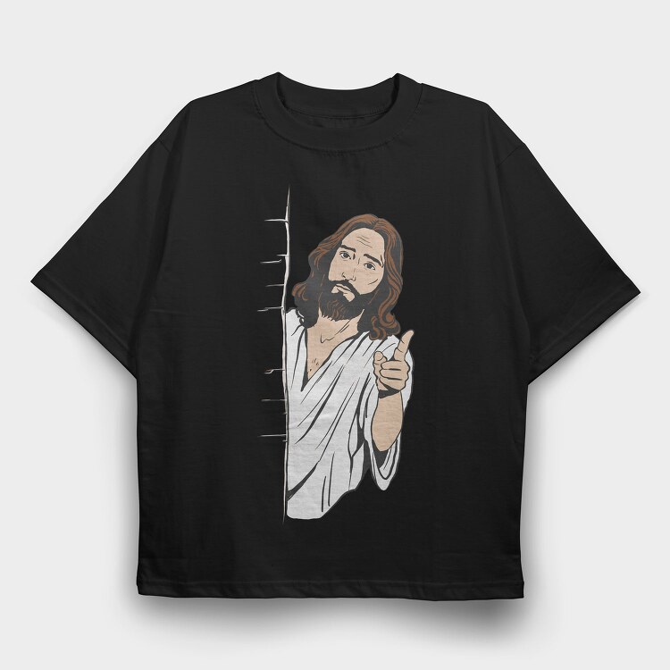 Jesus Judging Religion, Tricou Oversize Barbati (Unisex)
