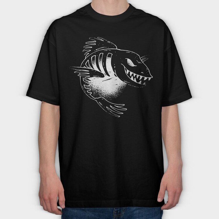 Dark Fish, Tricou Oversize Barbati (Unisex)