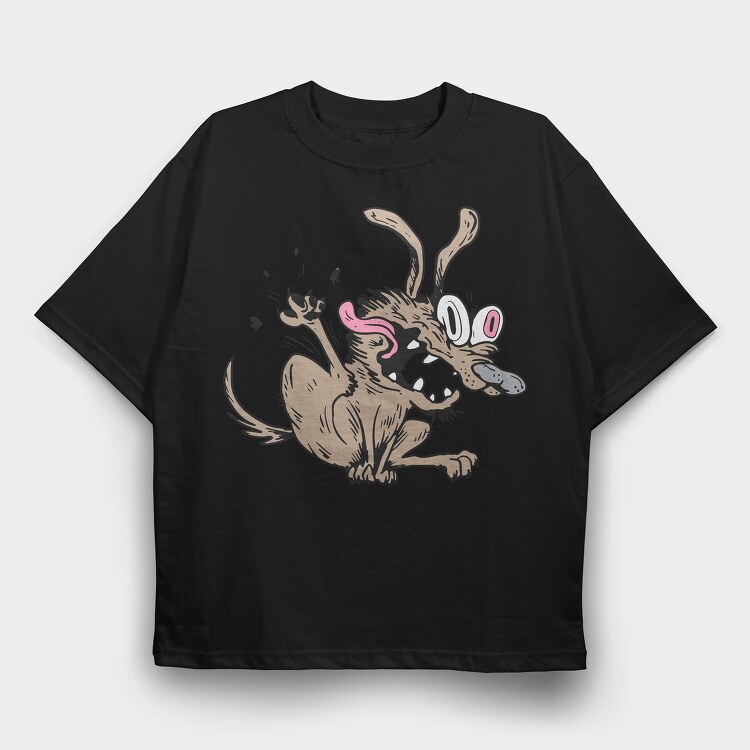 Angry Rat Roar, Tricou Oversize Barbati (Unisex)