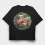 Sloth Reading Book, Tricou Oversize Barbati (Unisex)