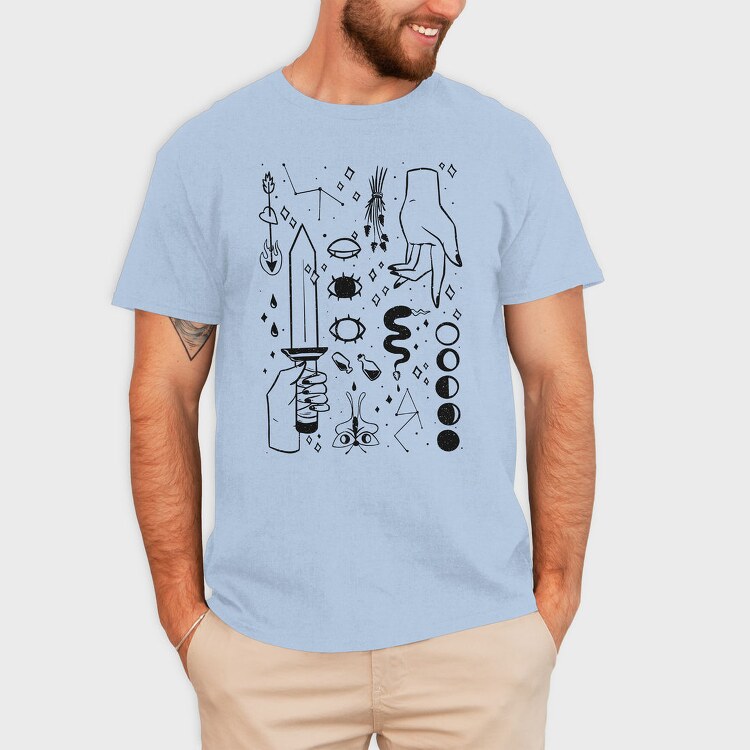 Dark Magic Elements, Tricou Barbati (Unisex)