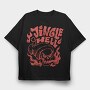 Jingle Hell Anti Christmas Skull, Tricou Oversize Barbati (Unisex)
