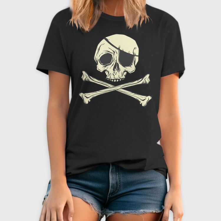 Jolly Roger Pirate Flag, Tricou Barbati (Unisex)