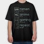 Anime And Gaming Routine Ramen Repeat, Tricou Oversize Barbati (Unisex)