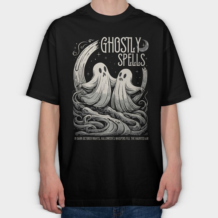 Ghostly Spells Trend, Tricou Oversize Barbati (Unisex)