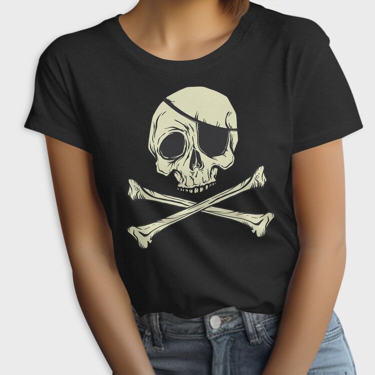 Jolly Roger Pirate Flag, Tricou Femei