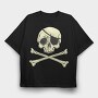 Jolly Roger Pirate Flag, Tricou Oversize Barbati (Unisex)