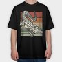 Retro Sunset Crocodile, Tricou Oversize Barbati (Unisex)