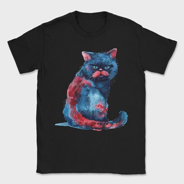 Angry Cat Painted, Tricou Barbati (Unisex)