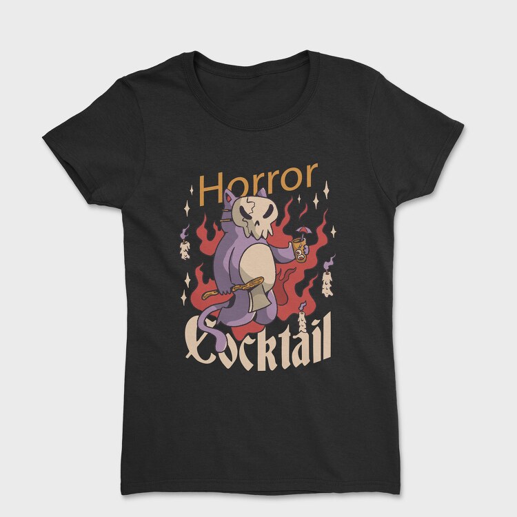 Horror Cocktail Cat, Tricou Femei
