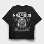 Dark Merry Krampus Portrait Trend, Tricou Oversize Barbati (Unisex)