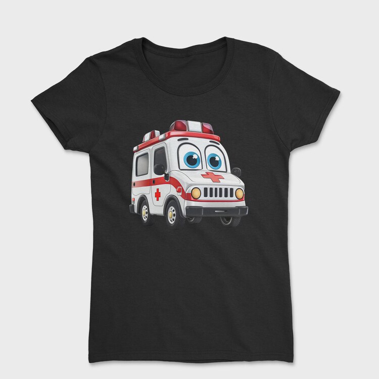 Ambulance Face Clipart, Tricou Femei