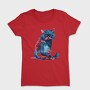 Angry Cat Painted, Tricou Femei