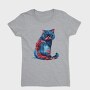 Angry Cat Painted, Tricou Femei