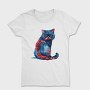 Angry Cat Painted, Tricou Femei