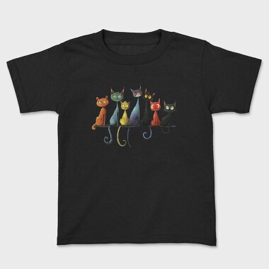Colorful Feline Group, Tricou Copii