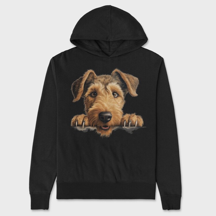 Air Dale Terrier Peeking, Hanorac Oversize Barbati (Unisex)