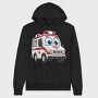 Ambulance Face Clipart, Hanorac Oversize Barbati (Unisex)