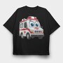 Ambulance Face Clipart, Tricou Oversize Barbati (Unisex)