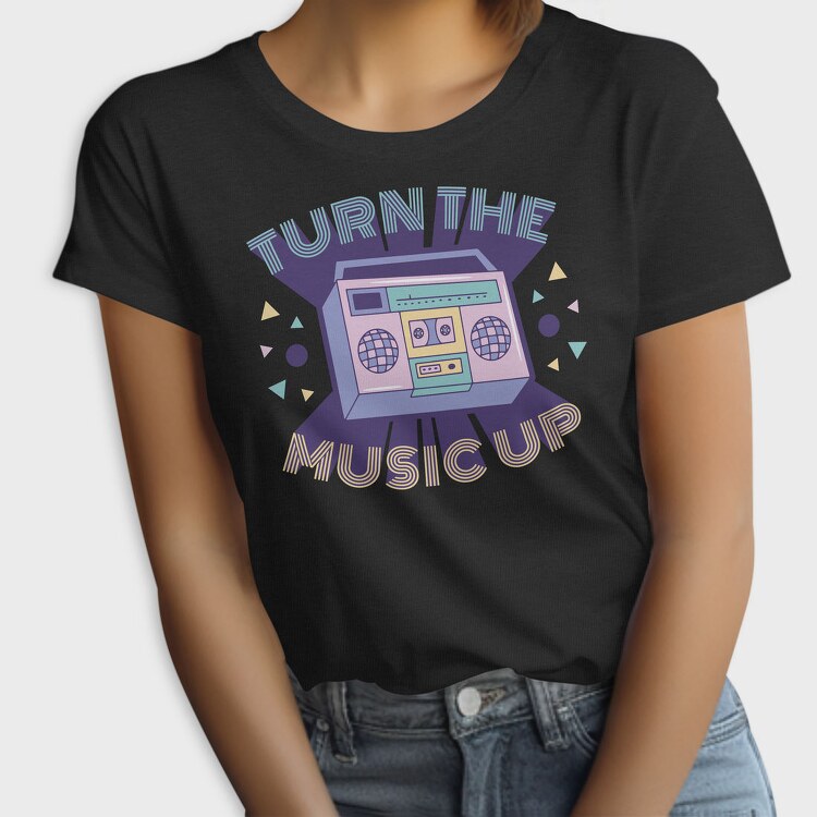 Turn The Music Up Vaporwave Radio, Tricou Femei