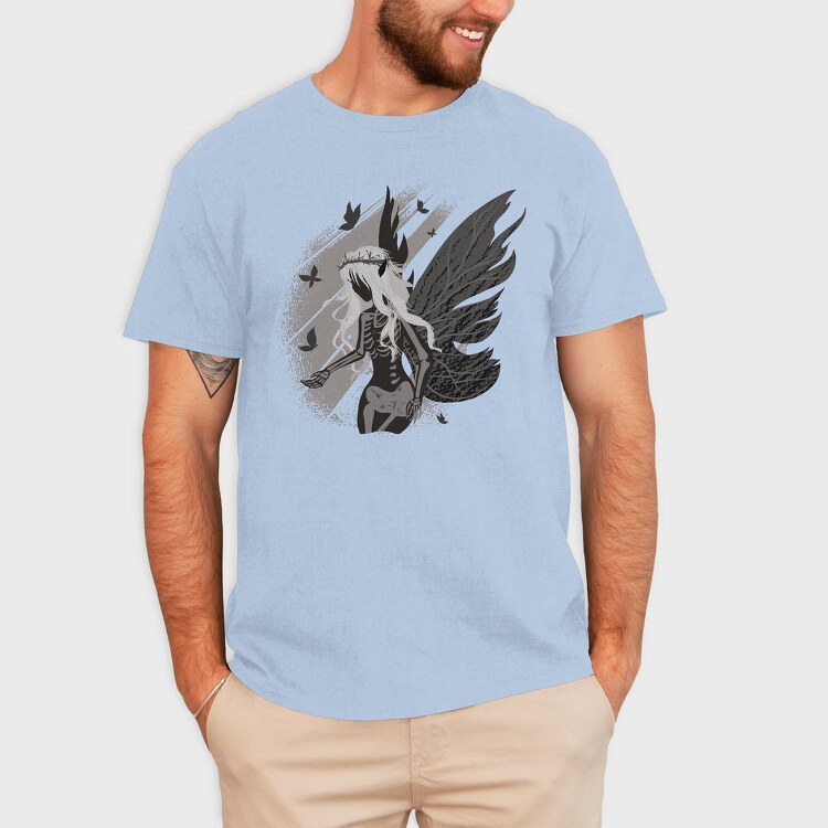 Dark Skeleton Fairy Fantasy Grunge, Tricou Barbati (Unisex)