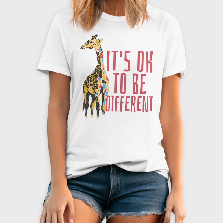 Giraffe Colorful Different, Tricou Barbati (Unisex)