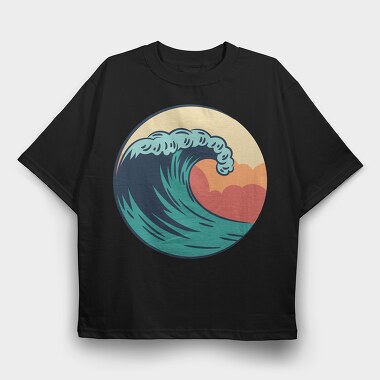 Retro Wave Art Vintage Wave, Tricou Oversize Barbati (Unisex)